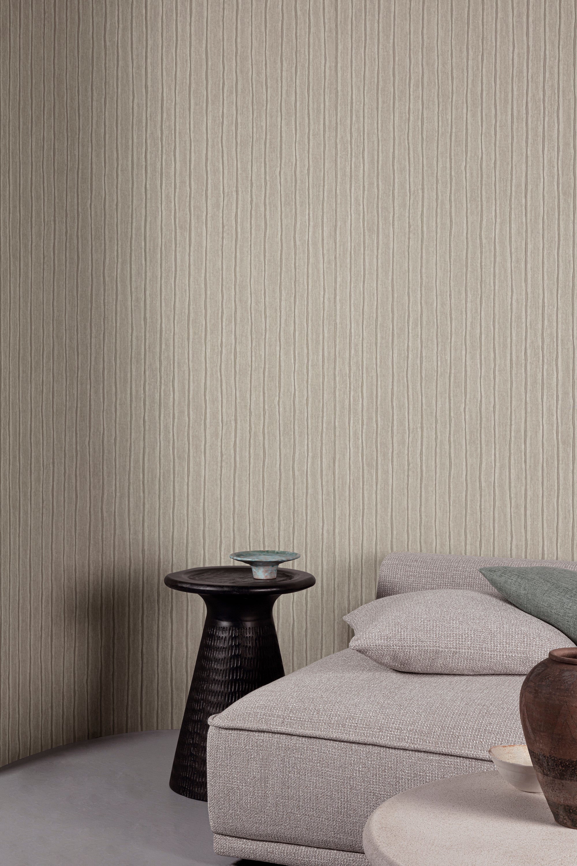 Grandeco Precious Weaves Kalema Taupe Wallpaper Roll 10m x 53cm